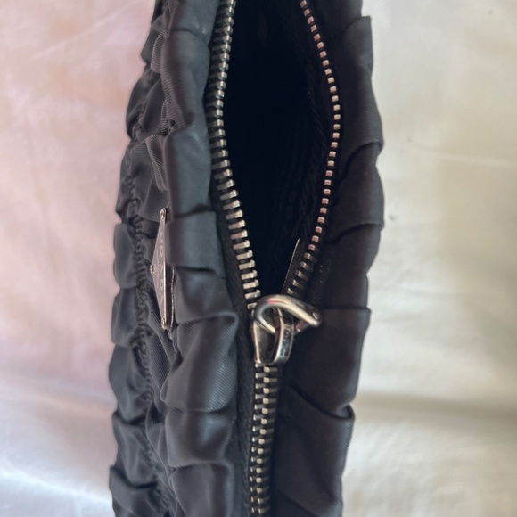 Prada Tessuto Gaufre Mini Bag - ruched- vintage and rare - Picture 7 of 8